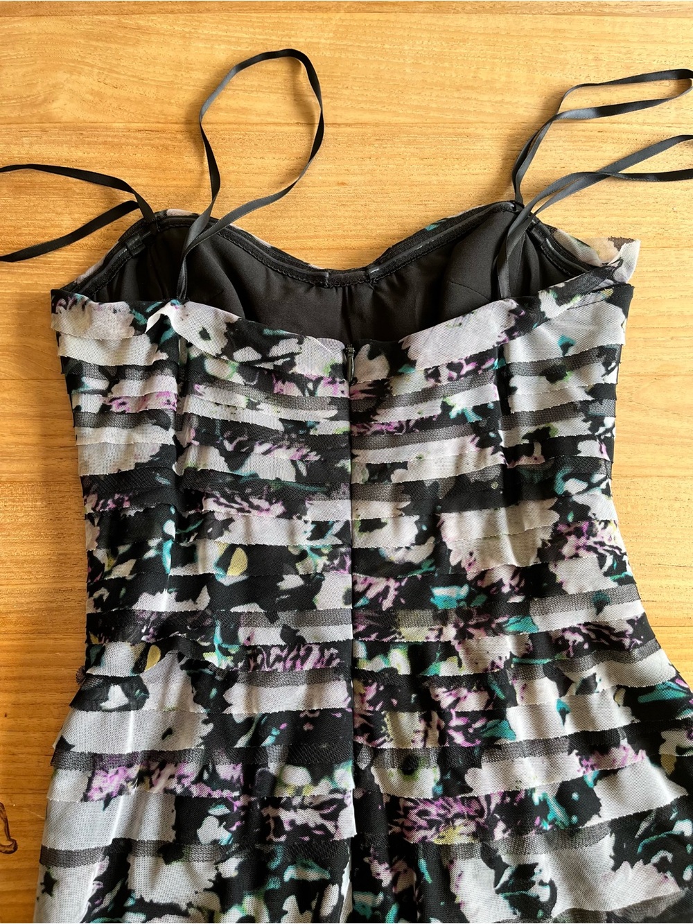 BCBG Max Azria Strapless Floral Maxi Dress 2 - Picture 5 of 6